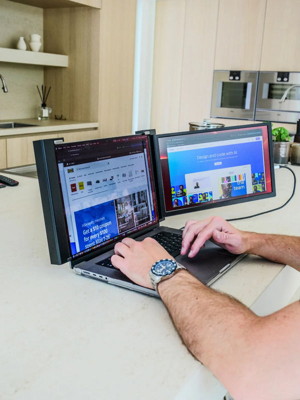 as shown by studies, when using a second monitor.